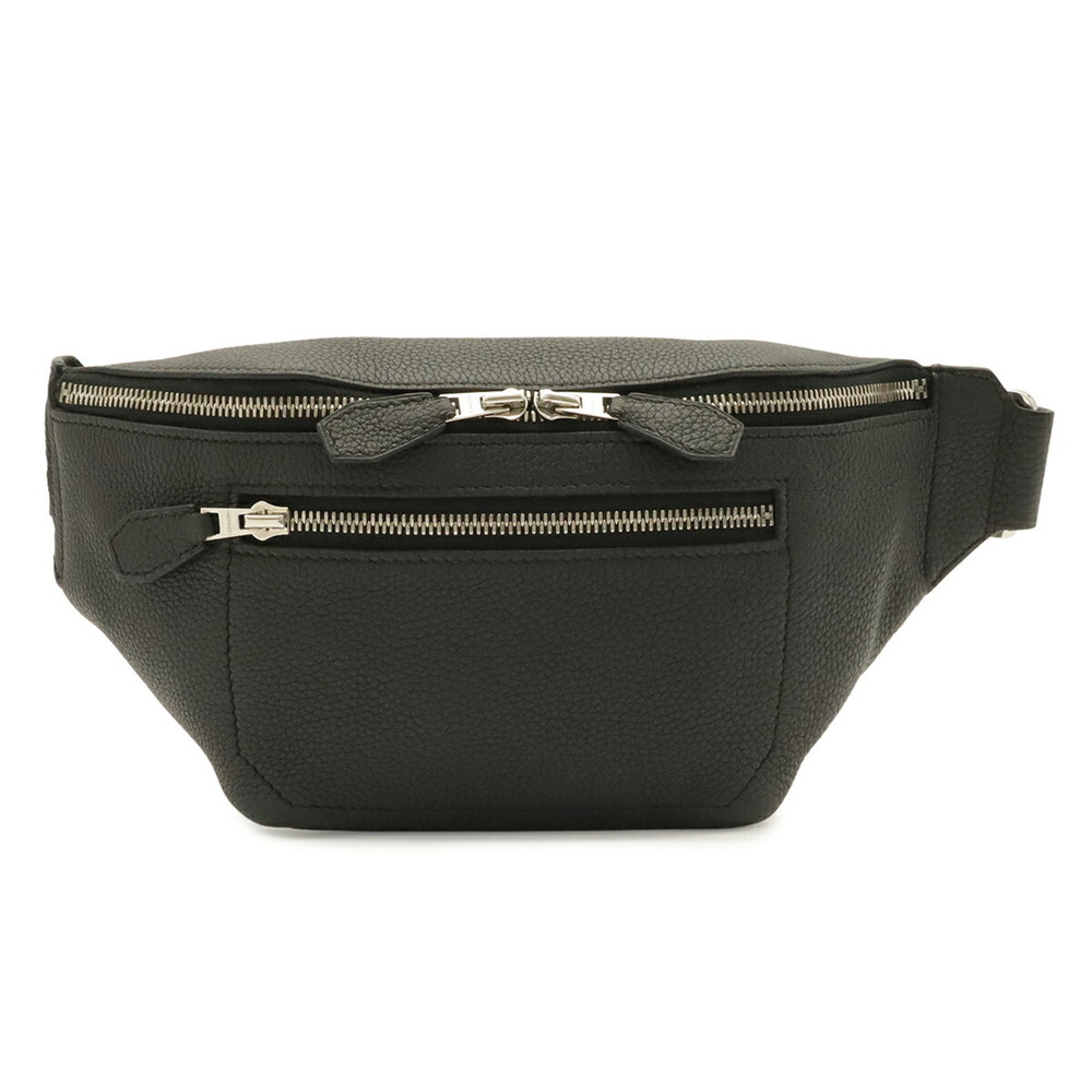 HERMES Cityslide Cross PM Bag, Body Waist Shoulder Togo Leather, Black, D Stamp
